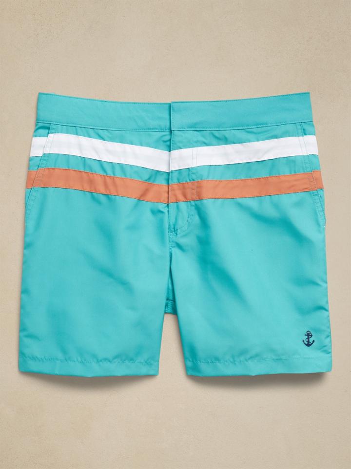 Retromarine | Double Color-block Swim Short