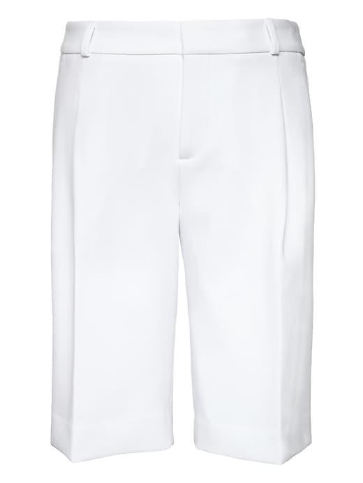 Banana Republic Womens Bi-stretch 10 Bermuda Short White Size 10