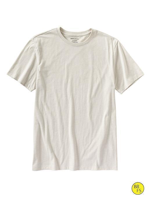 Banana Republic Factory Fitted Crew Neck Tee - Hypothesis Gray