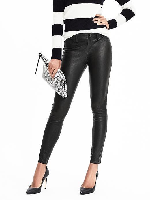 Banana Republic Womens Limited Edition Leather Legging - Black