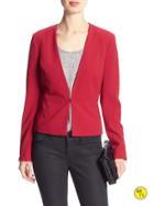 Banana Republic Factory Peplum Blazer Size 0 Petite - Firebrick