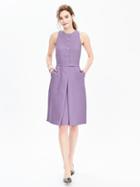 Banana Republic Womens Sleeveless Button Pleat Dress Size 0 Petite - Summer Lilac