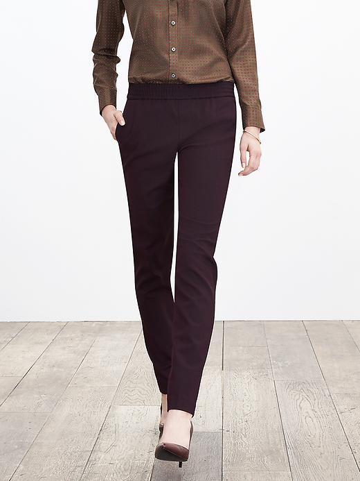 Banana Republic Womens Burgundy Drapey Pant Size 0 Petite - Burgundy
