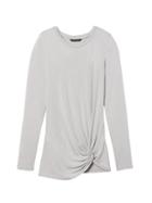 Banana Republic Womens Soft Sustainable Modal Twist-front Top Gray Sky Size M