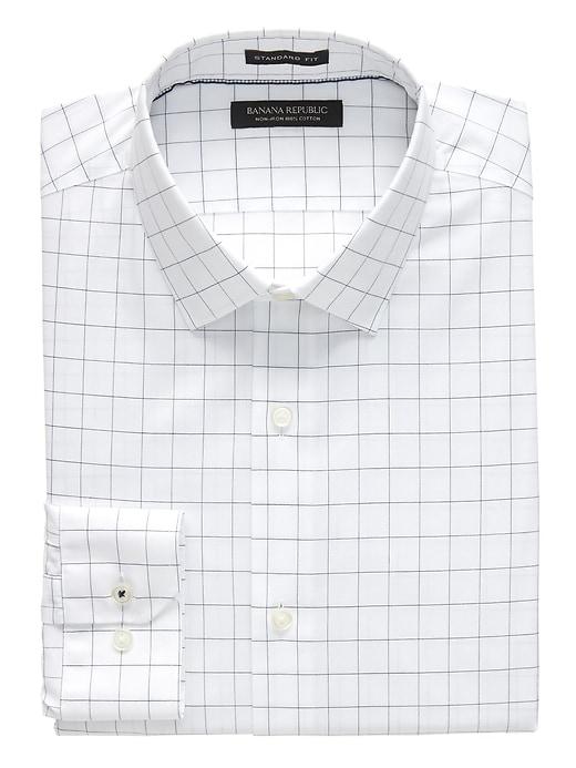 Banana Republic Camden Standard-fit Non-iron Plaid Dress Shirt