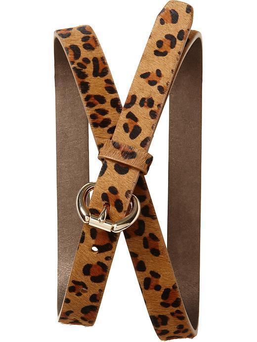 Banana Republic Leopard Haircalf Belt - Leopard