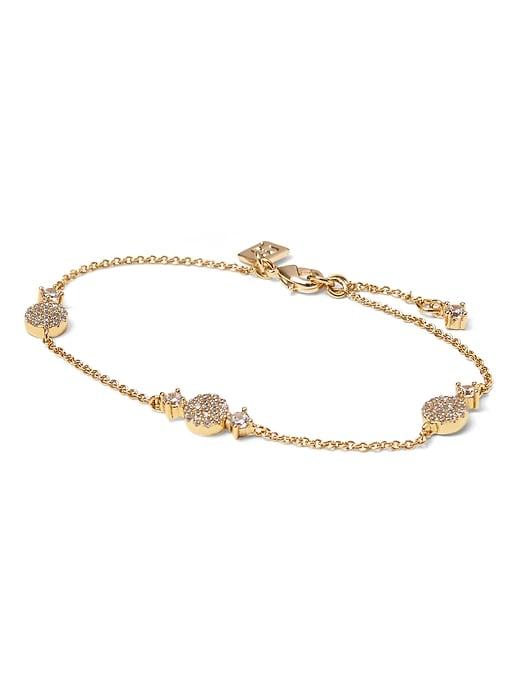Banana Republic Womens Pave Circle Bracelet Rose Gold Size One Size