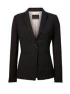 Banana Republic Womens Petite Long And Lean-fit Solid Blazer Black Size 8