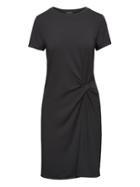 Banana Republic Womens Petite Ponte Twist-front Dress Black Size Xs