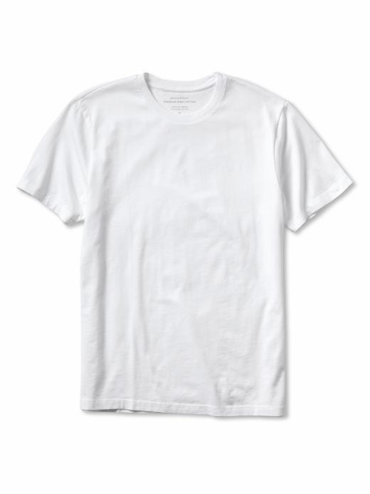 Banana Republic Men's New Pima Cotton Basic White Tee Shirt - Basic White