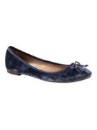 Banana Republic Womens Velvet Almond-toe Robin Ballet Flat Basic Blue Velvet Size 6