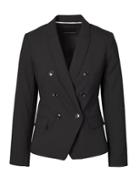 Banana Republic Womens Double Breasted-fit Lightweight Wool Blazer Black Size 10