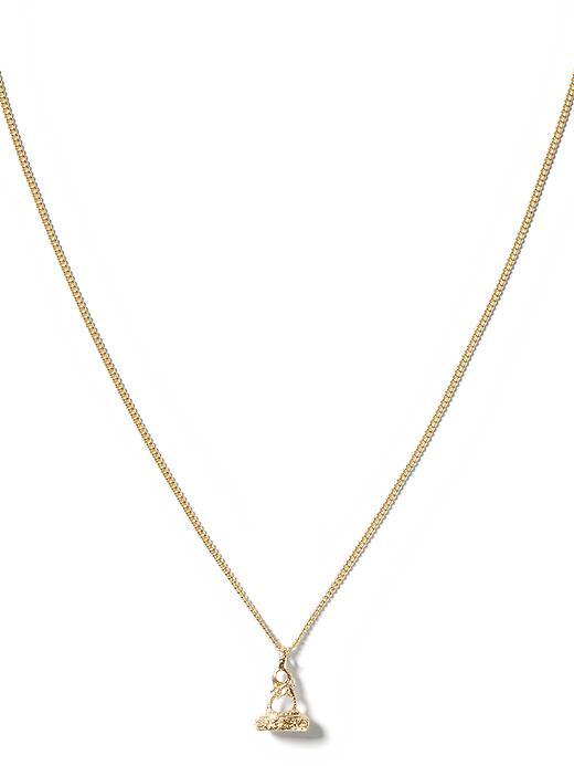 Banana Republic Womens Golden Fob Pendant Necklace Size One Size - Gold