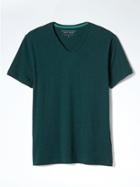 Banana Republic Mens Short Sleeve Soft Wash Vee - Green Grove