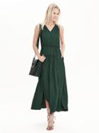 Banana Republic Womens Goddess Maxi Dress Size 0 Petite - Deep Hunter