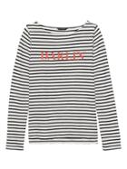 Banana Republic Womens Textured Cotton-modal Graphic Stripe T-shirt White Size Xxs