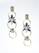 Banana Republic Womens Pacific Blue Hoop Earring - Blue