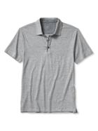 Banana Republic Mens Soft Wash Space Dye Denim Polo Size L Tall - Navy Heather