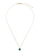 Banana Republic Womens Birthstone Round Pendant Necklace May - Emerald Green - Emerald Green Size One Size