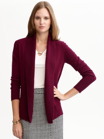 Banana Republic Shawl Collar Open Cardigan
