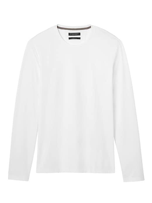 Banana Republic Mens Luxury-touch Crew-neck T-shirt White Size S