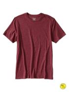 Banana Republic Factory Fitted Crew Neck Tee - Light Red Rhine