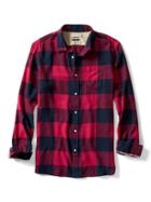 Banana Republic Mens Heritage Camden Fit Flannel Shirt - Red