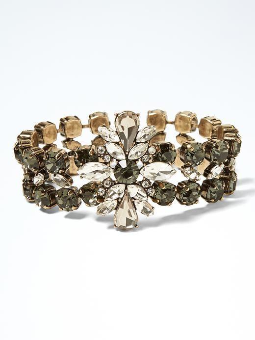 Banana Republic Womens Brilliant Gems Line Bracelet Gray Size One Size