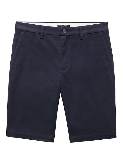 Banana Republic Mens 11 Stretch-cotton Emerson Straight Short Navy Size 29w