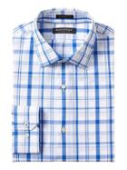 Banana Republic Mens Grant Slim-fit Supima Cotton Check Shirt Sapphire Blue Size S