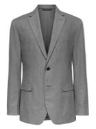 Banana Republic Mens Slim Gray Pinstripe Italian Cotton Suit Jacket French Gray Size 50