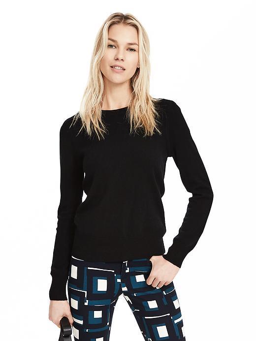 Banana Republic Womens Todd &amp; Duncan Cashmere Crew Pullover Sweater Size L - Black