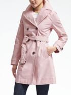 Banana Republic Womens Double Breasted Belted Trench - Dusty Pink