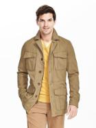 Banana Republic Mens Cotton Four Pocket Jacket Size L - Coconut Husk