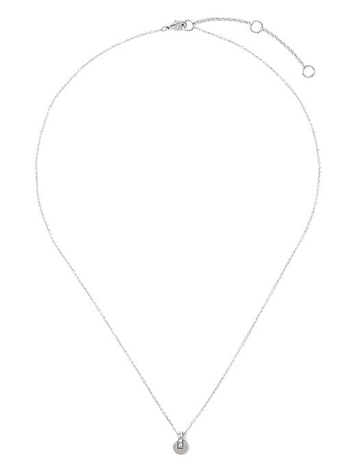 Banana Republic Womens Delicate Disk Pendant Necklace Silver Size One Size
