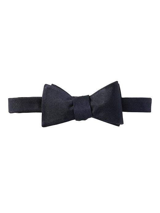 Banana Republic Mens Grosgrain Silk Bowtie Navy Blue Size One Size
