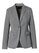 Banana Republic Womens Long And Lean Fit Luxe Brushed Twill Blazer - Gray