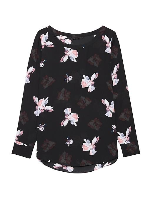 Banana Republic Floral High-low Hem Top