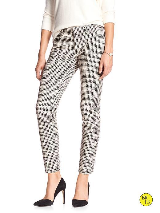 Banana Republic Factory Print Sloan Fit Slim Ankle Pant Size 0 Petite - White Print