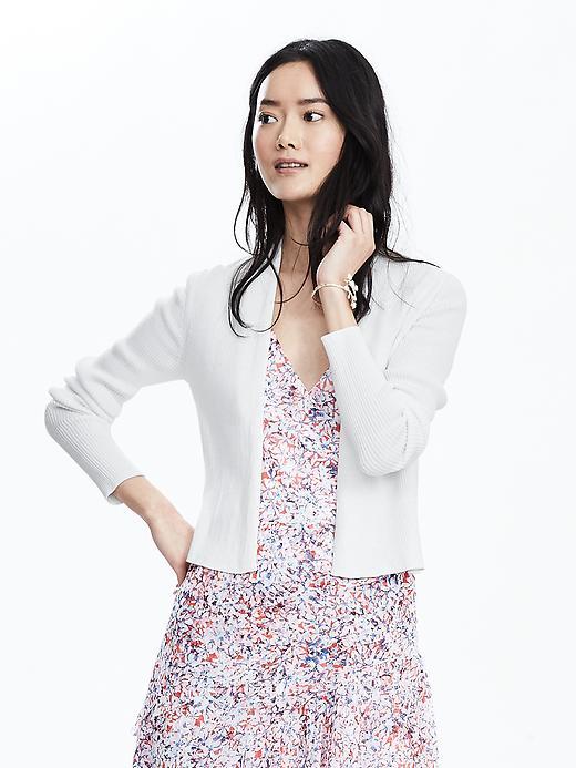 Banana Republic Womens Open Front Cardigan Size L - White
