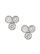 Banana Republic Delicate Deco Cluster Stud Earring - Clear Crystal