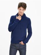 Banana Republic Mens Todd &amp; Duncan Cashmere Hoodie Size L Tall - Blue