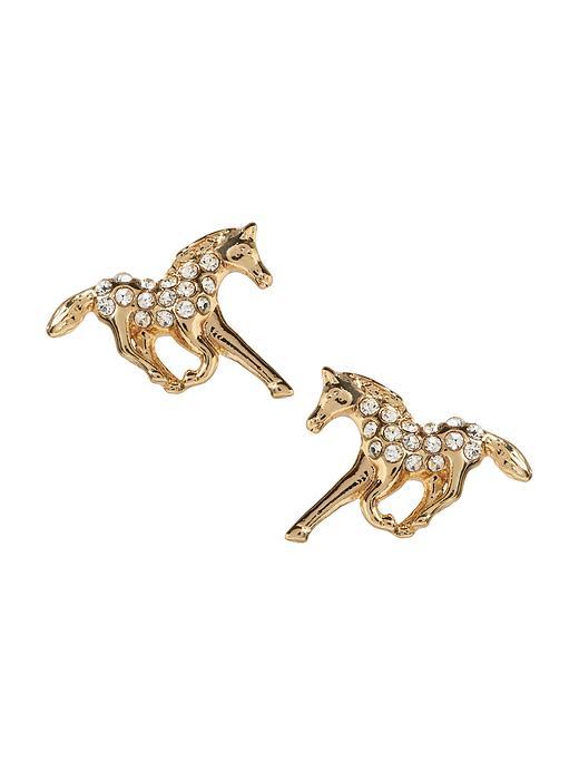Banana Republic Horse Stud Earring Size One Size - Gold