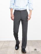 Banana Republic Mens Monogram Gray Pinstripe Italian Wool Blend Suit Pant Size 33w 32l - Charcoal