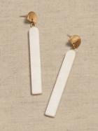 Marble Long Linear Earrings | Aureus + Argent