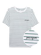 Banana Republic Womens Supima Cotton Boyfriend Tee Fleur Stripe Cool Size Xl