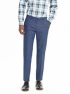 Banana Republic Mens Modern Slim Non Iron Blue Cotton Dress Pant Size 34w 36l Tall - Blue