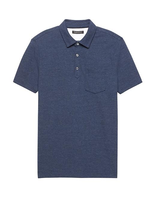 Banana Republic Mens Don';t-sweat-it Polo Shirt Navy Heather Size L