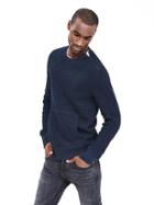 Banana Republic Mens Heritage Slubbed Zip Shoulder Pullover Size L Tall - Preppy Navy