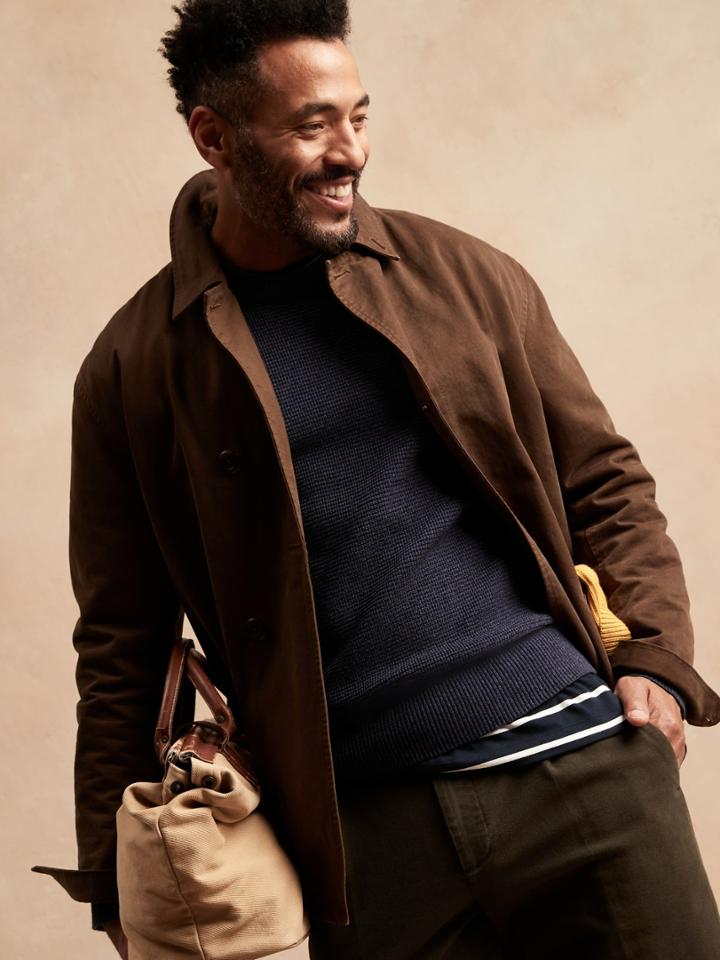 Organic Cotton Waffle-knit Sweater